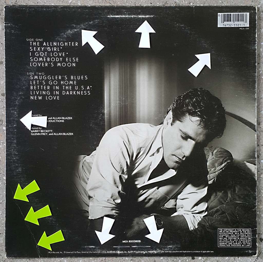 GLENN FREY(Ex Eagles) - THE ALLNIGHTER Vinyl, LP, Album, Stereo Country: US Released: 1984