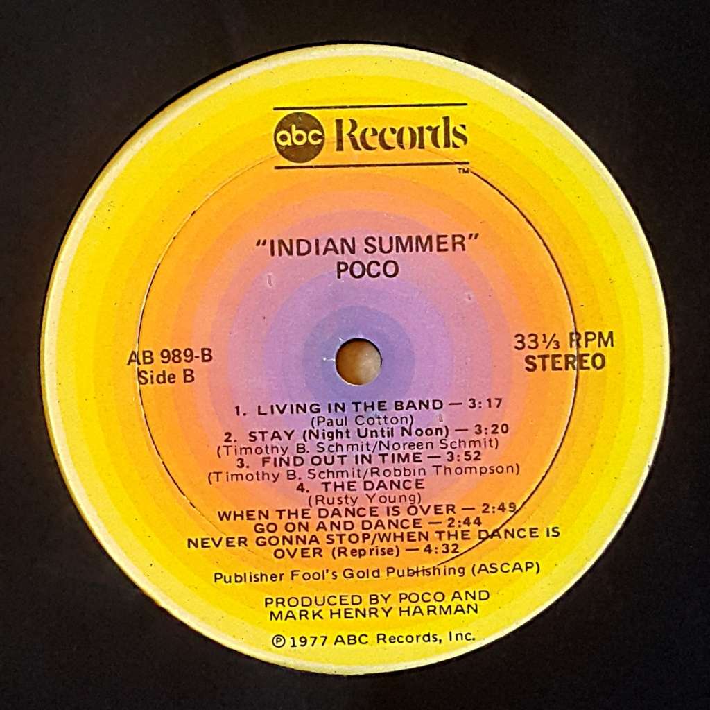 POCO - INDIAN SUMMER  Vinyl, LP, Album, Stereo Country: US Released: 1977