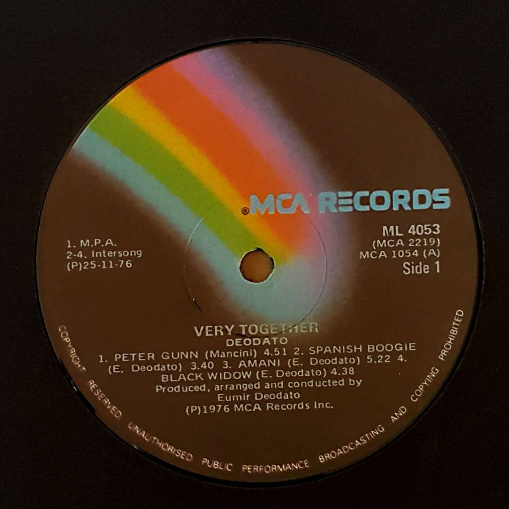DEODATO - VERY TOGETHER Vinyl, LP, Album Country: South Africa Released: 1976