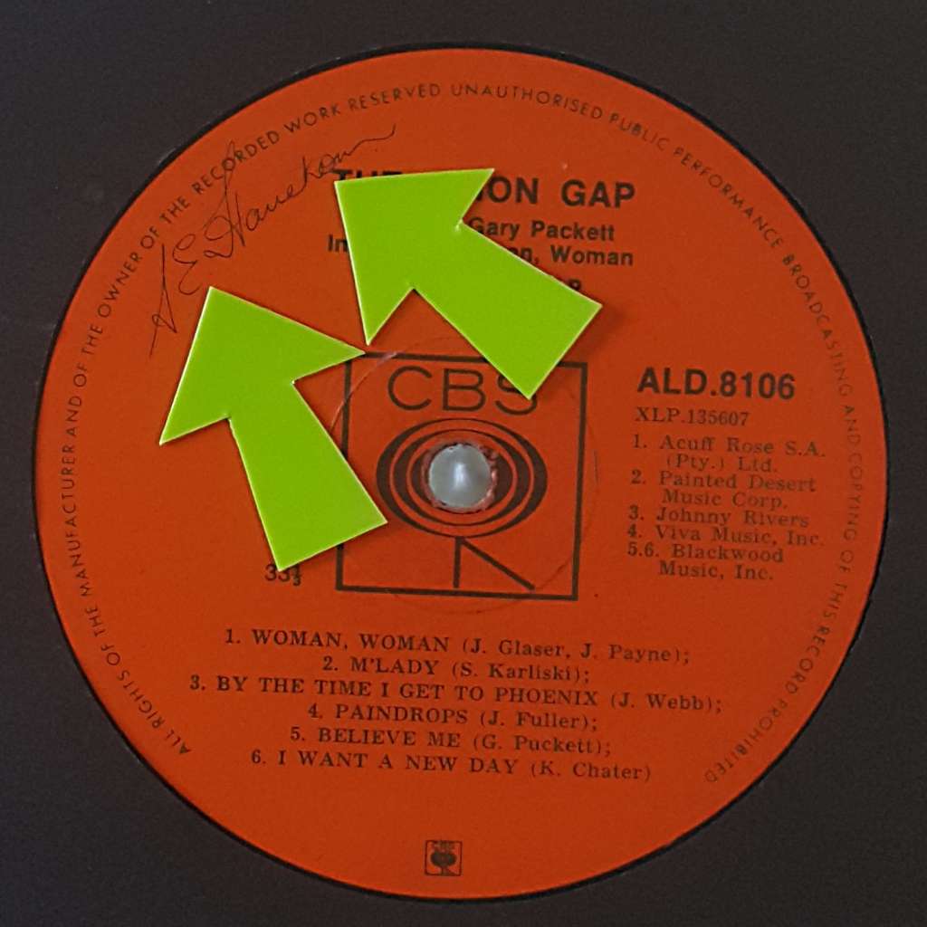 THE UNION GAP (feat. Gary Puckett) - WOMAN, WOMAN Vinyl, LP, Album, Stereo Country: SA 1968