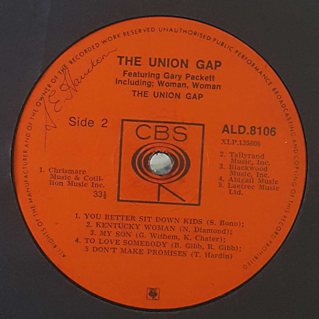 THE UNION GAP (feat. Gary Puckett) - WOMAN, WOMAN Vinyl, LP, Album, Stereo Country: SA 1968