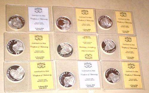 *** 99.9% Silver Big 5 Medallions ***