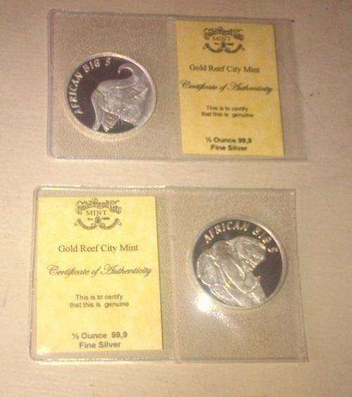*** TWO 99.9% Silver Half-Ounce Medallions ***