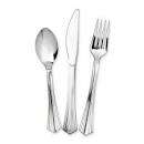***SALE ITEM***18 piece SILVER PLASTIC CUTLERY SET