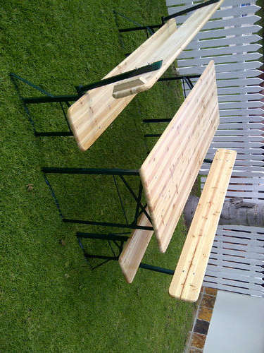 Portable Table and Bench Set (Fold in Legs - 1.8m Long)