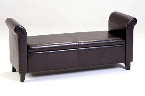 Faux Leather Storage Bench - shopsoiled