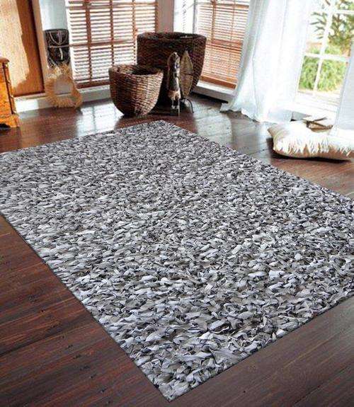 Shaggy Leather Rugs