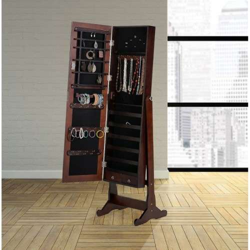 Brown Mirrored Jewellery Cabinets