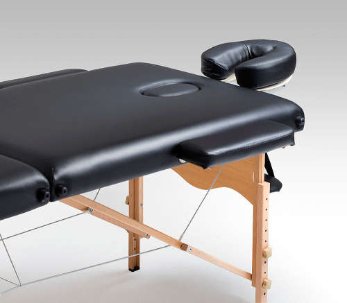 3 Section Massage Table (Beige/Black)
