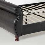 Faux Leather Bed Base-(Q/KXL)