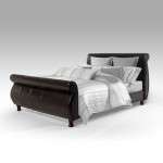 Faux Leather Bed Base-(Q/KXL)