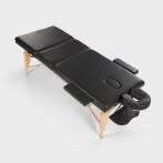 Three Section Massage Table - Black