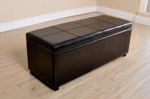 Cielo Faux Leather Ottoman