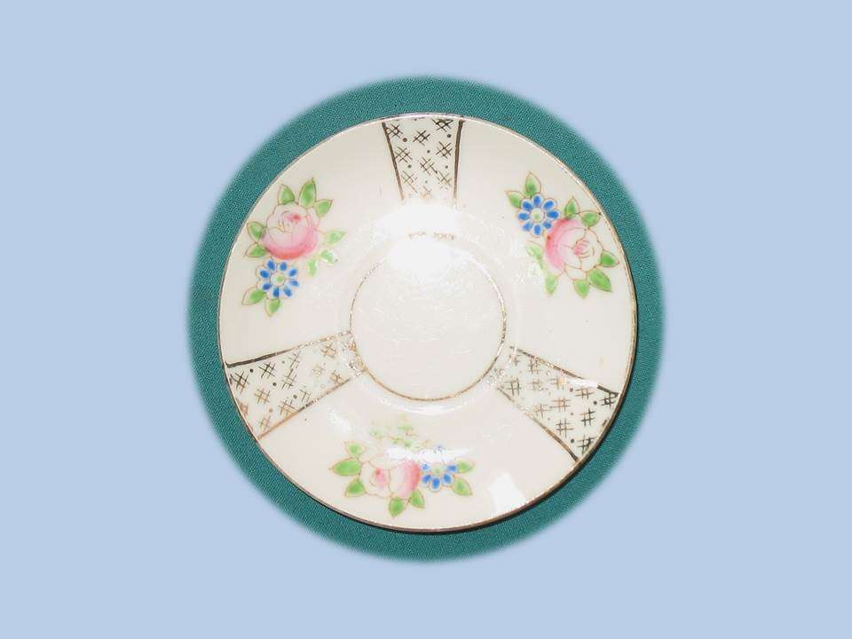 *PLATE* tiny cake plate with gold & rose finish**