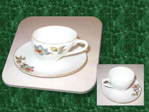 ANTIQUE TEA CUP & SAUCER*SMALL WHITE WITH FLOWERS**!!!!