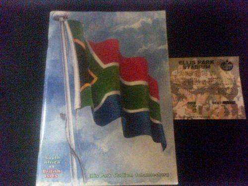 OFFICIAL MATCH PROGRAM : SA VS BRITISH LIONS :5/7/97 - ELLIS PARK * INCLUDING MATCHDAY TICKET