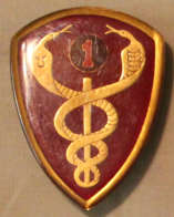 1 Military Hospital Shoulder Flash - Pins in tact