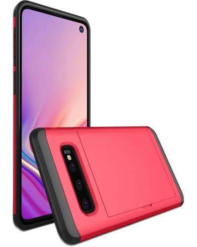 Tuff-Luv Dual Layer Armour Credit Card Case for Samsung Galaxy S10 PLUS (Red)