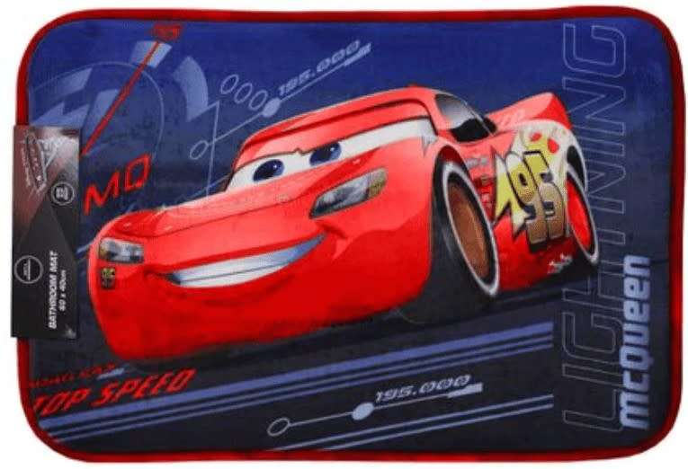 Disney Character Linen Bathroom Mat 60x40 Cars 3