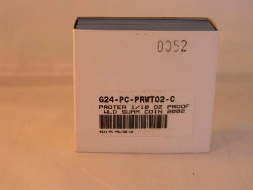 **ABSOLUTELY RARE!!**PROTEA SERIES-2002 WORLD SUMMIT-1/10TH GOLD-LOW CERT NO 52!!!**