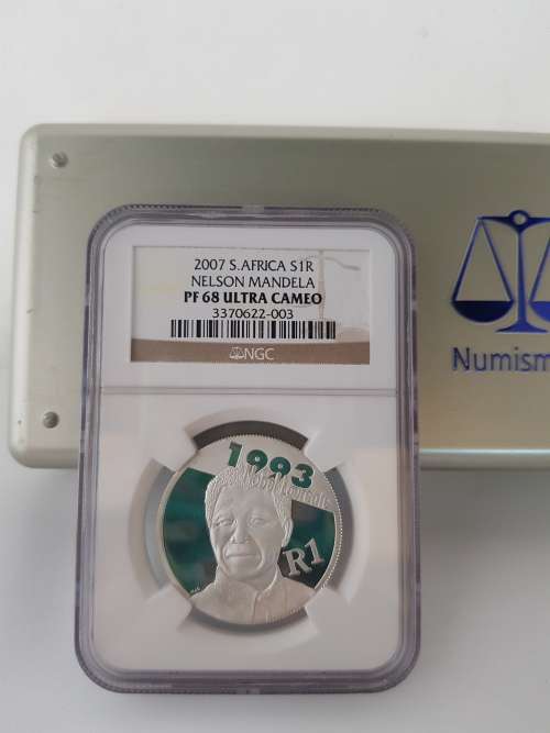 ** THE LEGENDARY MANDELA PF68 SILVER R1**-**PERFECT COIN-PERFECT INVESTMENT**