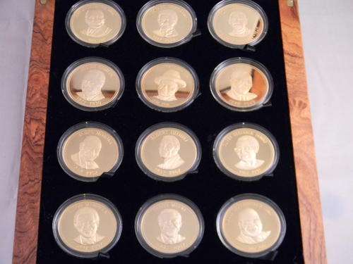 ** ANC Centenary Set**-**24 carat Gold Plated Medallions featuring all the Presidents of the ANC**