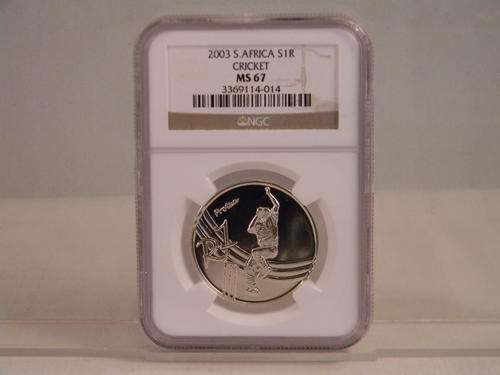 ** THE LEGENDARY CRICKET IN A HIGH MS67 SILVER R1**-**PERFECT COIN-PERFECT INVESTMENT**