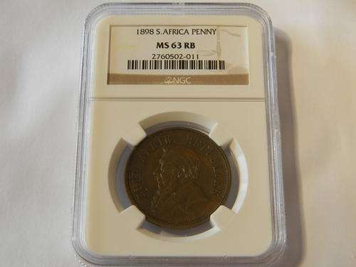 1898 PENNY-A BEAUTIFUL SPECIMEN-GRADED A HIGH MS63RB BY NGC-BROWN ON THE OBVERSE AND RED ON REVERSE