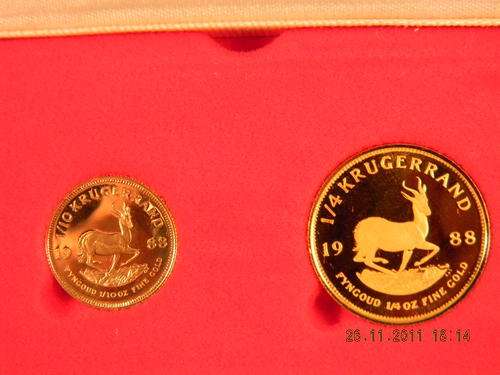 1988 PROOF 22KT GOLD FRACTIONAL SET-1/4Oz and 1/10thOz-RARELY UP FOR SALE!!!