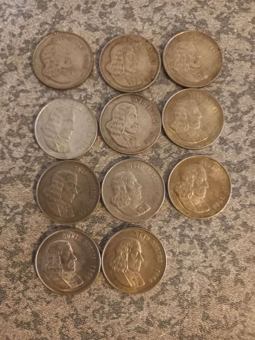 11 X 1966 SILVER R1 COINS