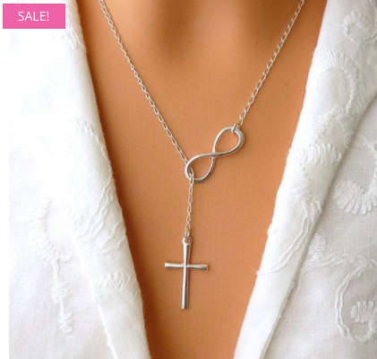 Brand New Infinity Cross Necklace