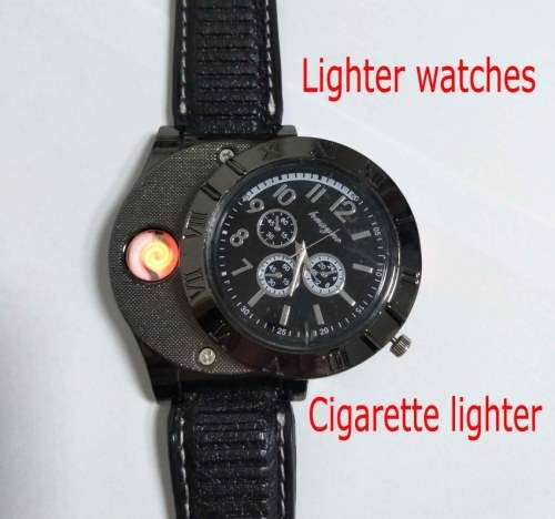 Premium Black Electronic Lighter Watch