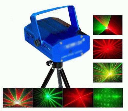 Laser Stage Lighting Projector w/ Tripod - Blue **Slim design**