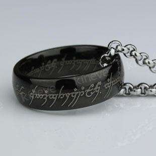 Lord of the Rings - THE HOBBIT -Collectible Ring WITH Chain *BLACK*