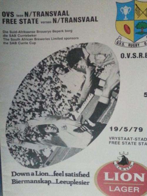 Programme OFS / Northern Transvaal 19/5/79 Bloemfontein