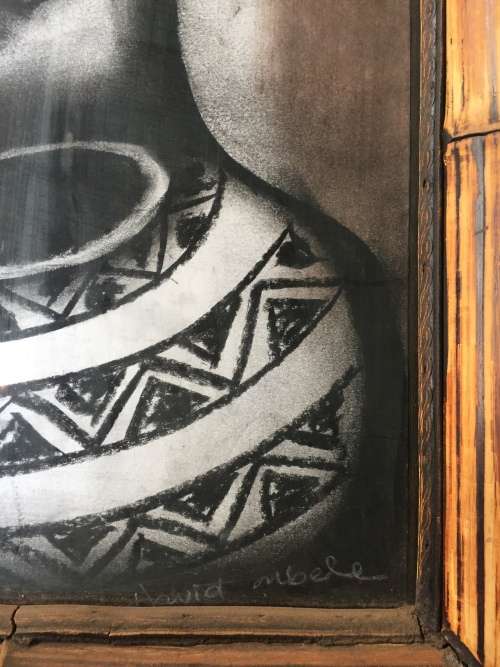 DAVID MBELE SOFT PASTELS ON PAPER NICELY FRAMED