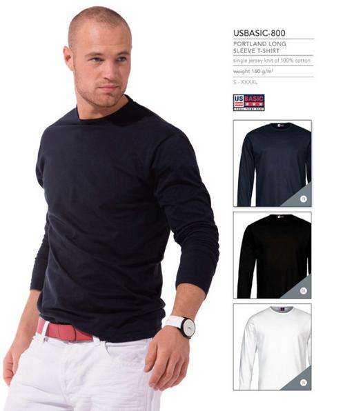 US Basic Portland T-Shirt Long Sleeve - Buy Now Pay Month-End