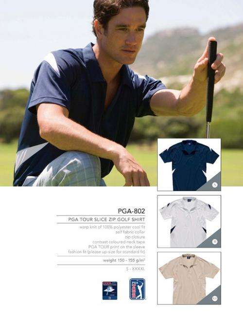 PGA Tour Slice Zip Polo - Buy Now Pay Later