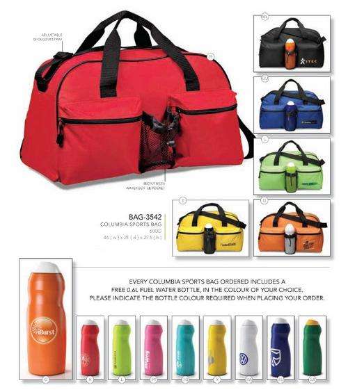Columbia Sports Bag with Free Water Bottle - Buy Now Pay Later