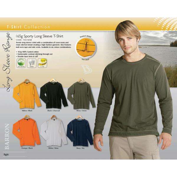165g Sporty Long Sleeve T-shirt - Buy Now Pay Month-End