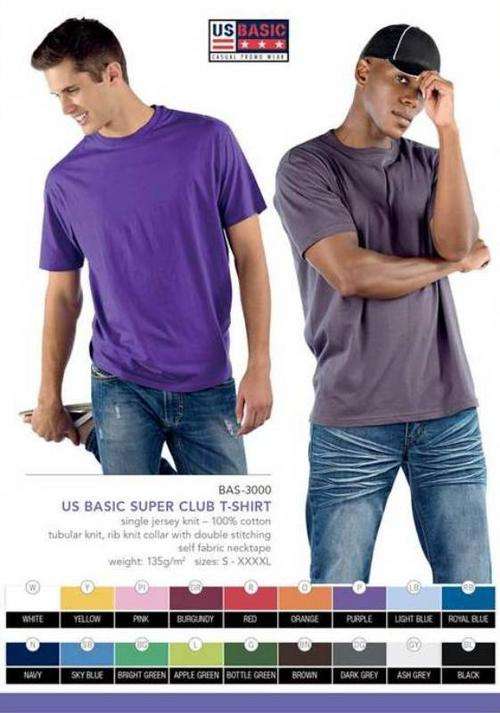 US Basic Super Club T-Shirt - Colours - Buy Now Pay Later