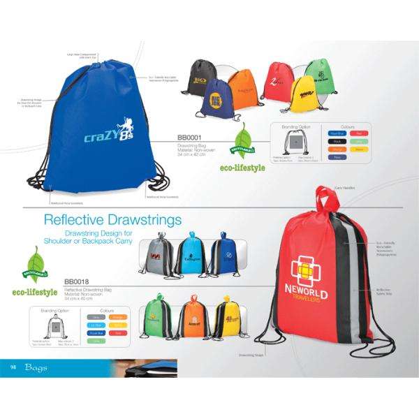 Reflective Drawstring Bag - Non-Woven - Buy Now Pay Later