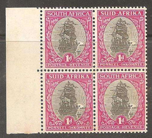 Union - 1950 Hyphenated & Screened Block with scarce listed variety