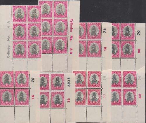 A Mini-collection of control blocks of the 1948 to 1954 hyphenated printings