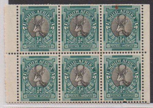 A ½d pane of 1951 Booklet (SACC B21) in MNH-condition