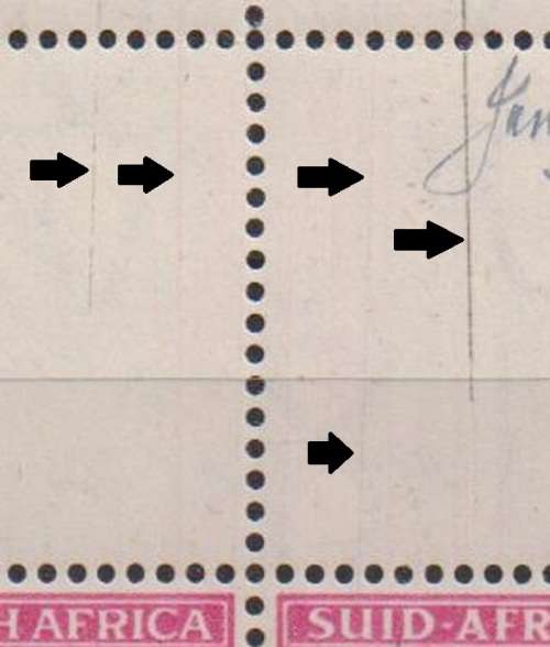 1954 1d Hyphenated & Screened Official extended arrow block of 8 (UHB O128) in MNH / LMM-condition