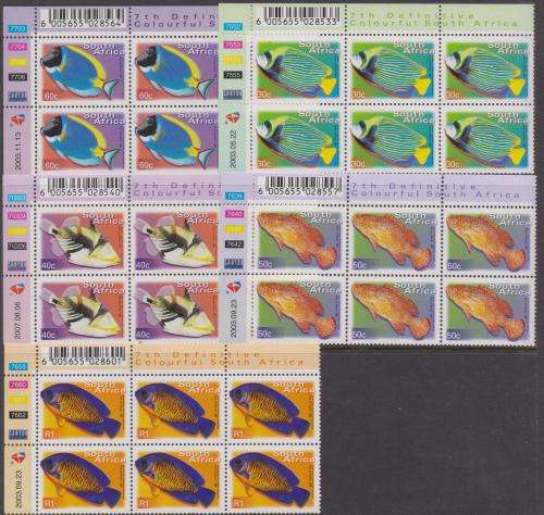 Selection of 7th Definitive Issue Fish-controls all in MNH-condition