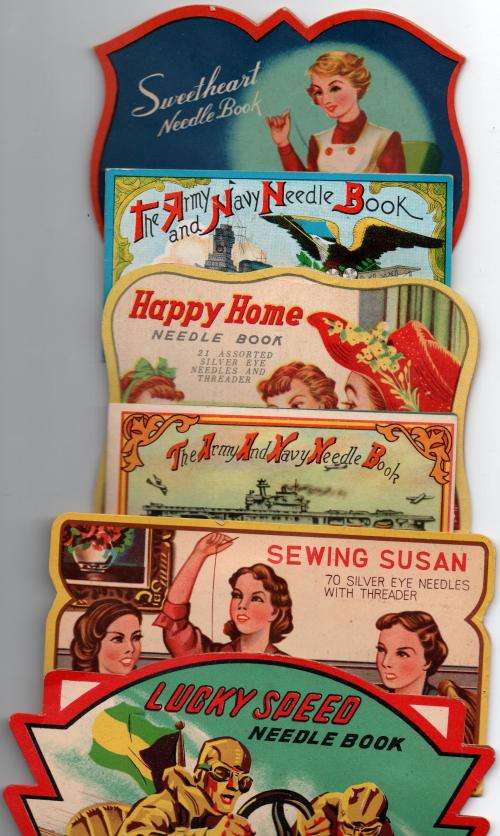 Collection of 6 scarce vintage needle books
