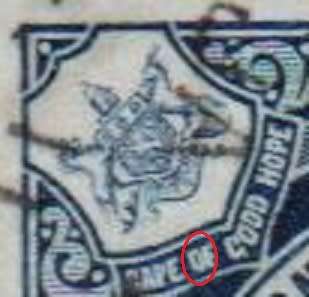 1910 2&1/2d Union commemorative single with scarce listed variety in VFU-condition