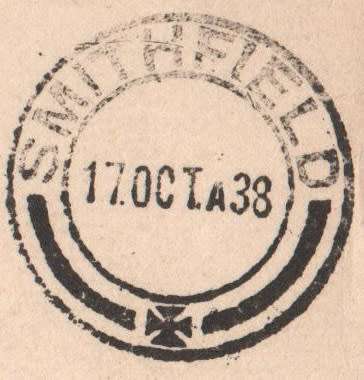 1938 Voortrekker commemorative cover with scarce Smithfield cancellation in VFU-condition